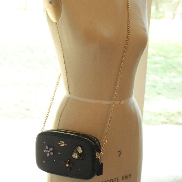 Coach Small Black Embellished Crossbody - Picture 6 of 8